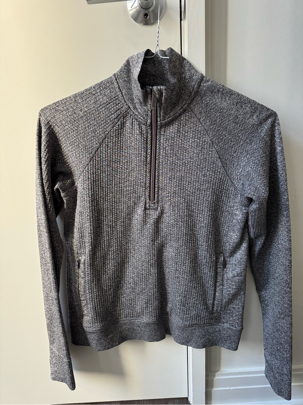 lululemon athletica Women’s Heathered Gray Half-Zip Sweater